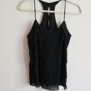 Naked Zebra scalloped black blouse